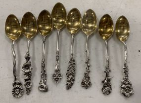 8 Reed & Barton Sterling Demi Tasse Spoons