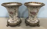 Pair of Modern Decorative Porcelain Urns