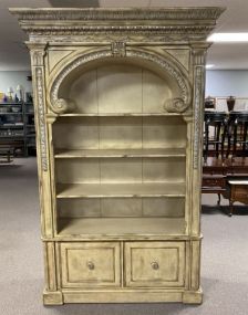 Large Modern Italian Two Piece Bookcase