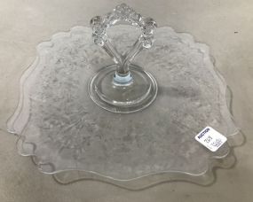 Rose Point Sandwich Serving Tray