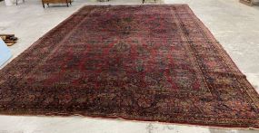 Rare Persian Sarouk Beauty Wool 12'2 x 18'9 Rug