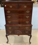 Queen Anne Style Mahogany Chest on Chest