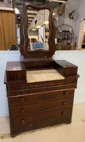 Antique Empire Flame Mahogany Dresser