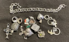 Mexican .925 Sterling Charm Bracelet