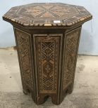 Syrian Wunderlay Inlaid Polygon Side Table