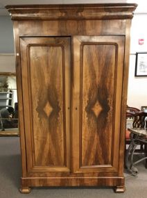 Large Empire Style Two Door Armoire