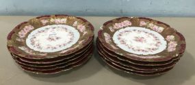 10 Hand Painted Limoges Salad Plates