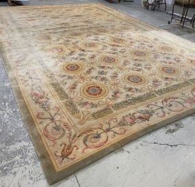 Large Hand Made Chinese Wool Rug 12'5 x 18'10