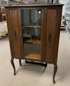 Vintage Mahogany Single Door China Cabinet