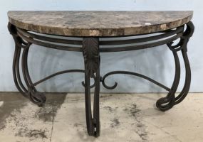 Modern Faux Marble Top Wall Console