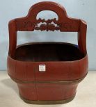 Large Size Rare Chinese Red Bucket