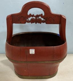 Large Size Rare Chinese Red Bucket