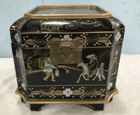 Chinese Black Lacquer Storage Box