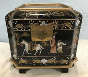 Chinese Black Lacquer Storage Box