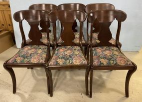 Six Mahogany Duncan Phyfe Style Dining Chairs