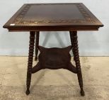 Vintage Square Top Lamp Table