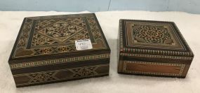 Two Syrian Inlaid Boxes