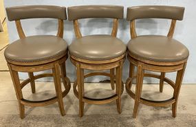 Three New French Style Swivel Bar Stools