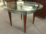 Contemporary Round Glass Top Table