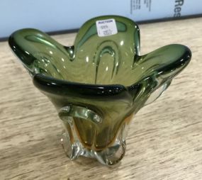 Art Glass Flower Style Vase
