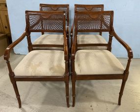 Hekman Furniture Company Cane Back Arm Chairs