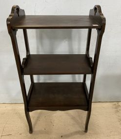 Vintage Mahogany Three shelf Stand