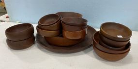 Collection of Wood Dinner Ware