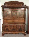 Victorian Style Antique High Back Bed