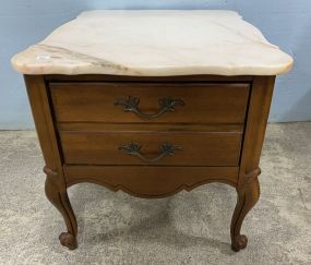 Late 20th Century French Style Marble Top Side Table