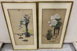 Pair of Chinese Screen Print Panels