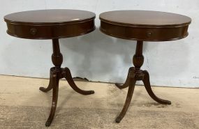 Pair of Ferguson Duncan Phyfe Drum Tables