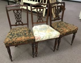 Three Antique Victorian Style Side Chairs