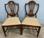 Two Vintage Sheraton Style Dining Side Chairs