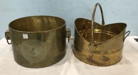 Two Brass Handled Buckets