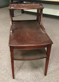 Mahogany Step Up End Table