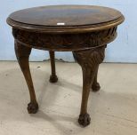 Vintage Round Mahogany Lamp Table