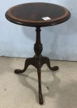 Small Mahogany Round Pedestal Stand