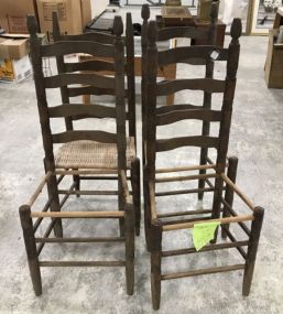 Four Antique Slat Back Side Chairs
