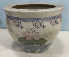 Chinese Fish Bowl Porcelain Planter