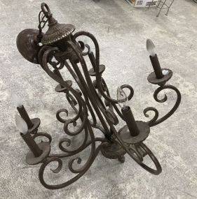 Large Contemporary 6 Arm Chandelier