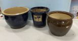 Three Pottery Planters