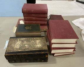 Group of 1800's-Early 1900's Leather/Hard Bound Books