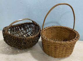 Two Vintage Spilt Oak Native Baskets