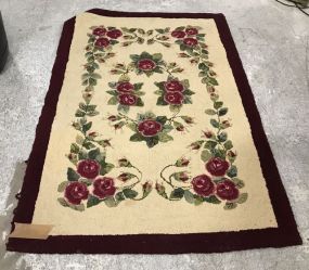 Maroon Hook Rug