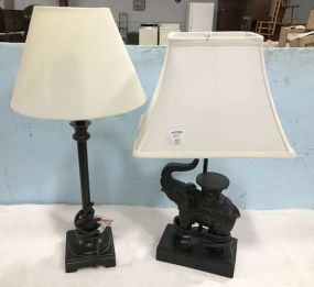 Resin Elephant Lamp and Metal Pole Lamp