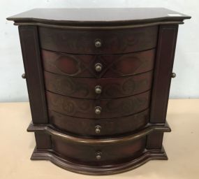 Modern Cherry Jewelry Dresser Cabinet