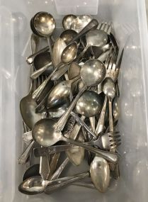 Lot of Assorted Silver Plate Flatware Pieces