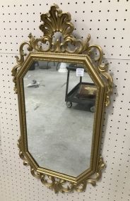 Ornate Gold Plastic Framed Wall Mirror