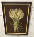 Framed Needle Point Flowers