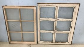 Two Assorted Styled Window Panels